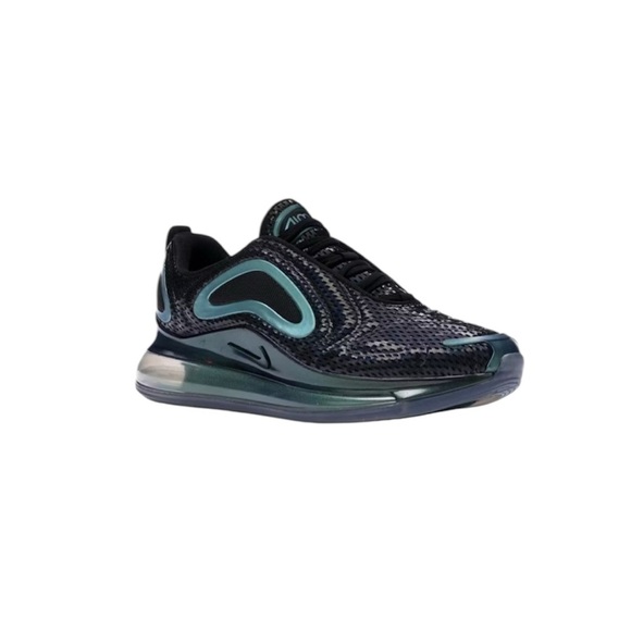 Nike Air Max 720 Size 7 Throwback Future Iridescent Green and Black Shoes - Picture 1 of 12